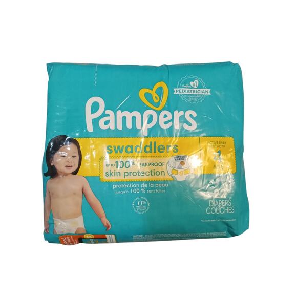 Pampers Swaddlers Size 4 White Diapers 100 Leakproof Skin Protection Hypoalle... - Picture 1 of 4